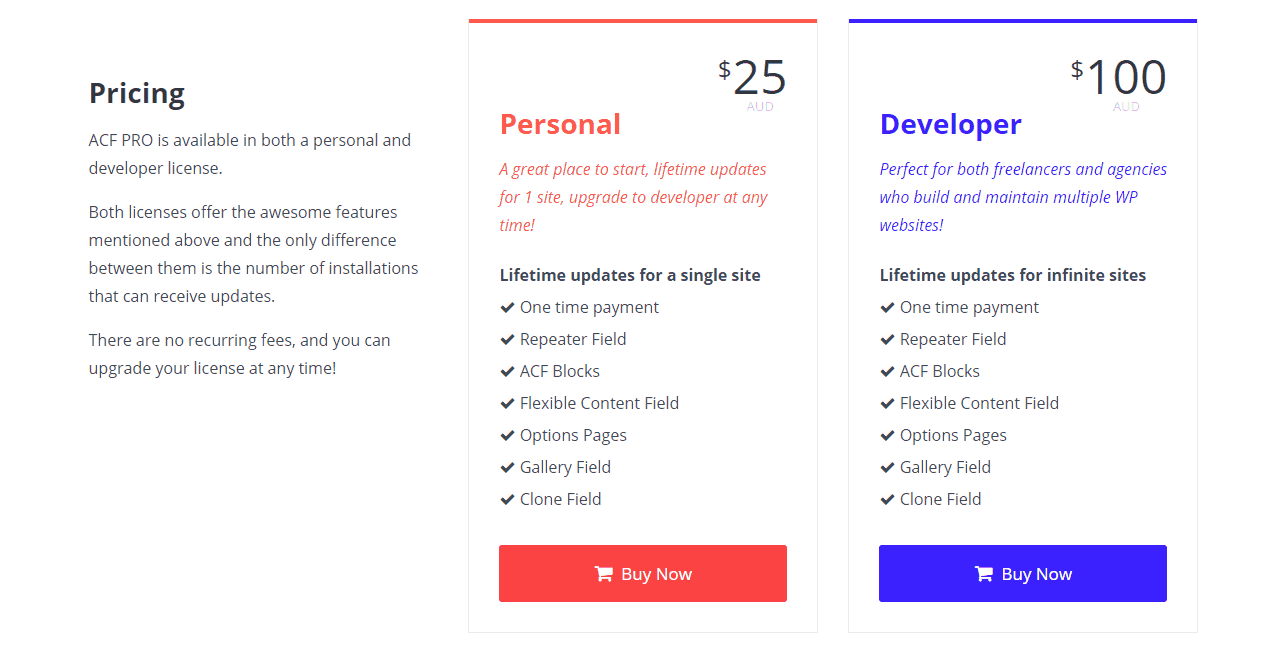 ACF-PRO-Pricing