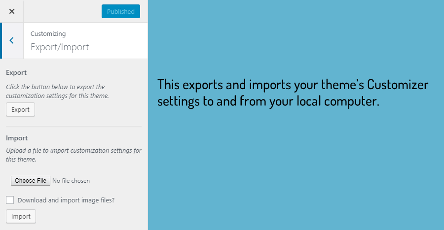 Export Import Customizer Styles1