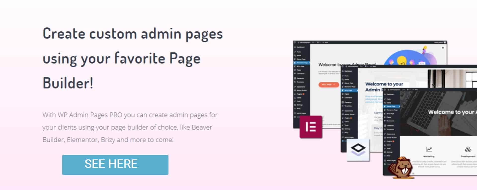 WP Admin Pages Pro Main website