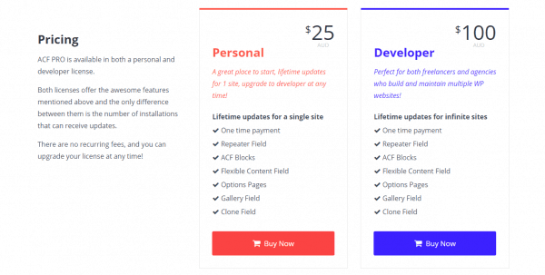 ACF-PRO-Pricing