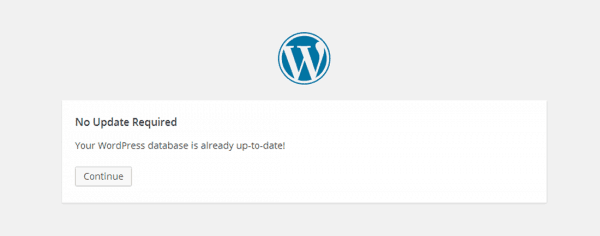 WP-No-Update-Required-Loop